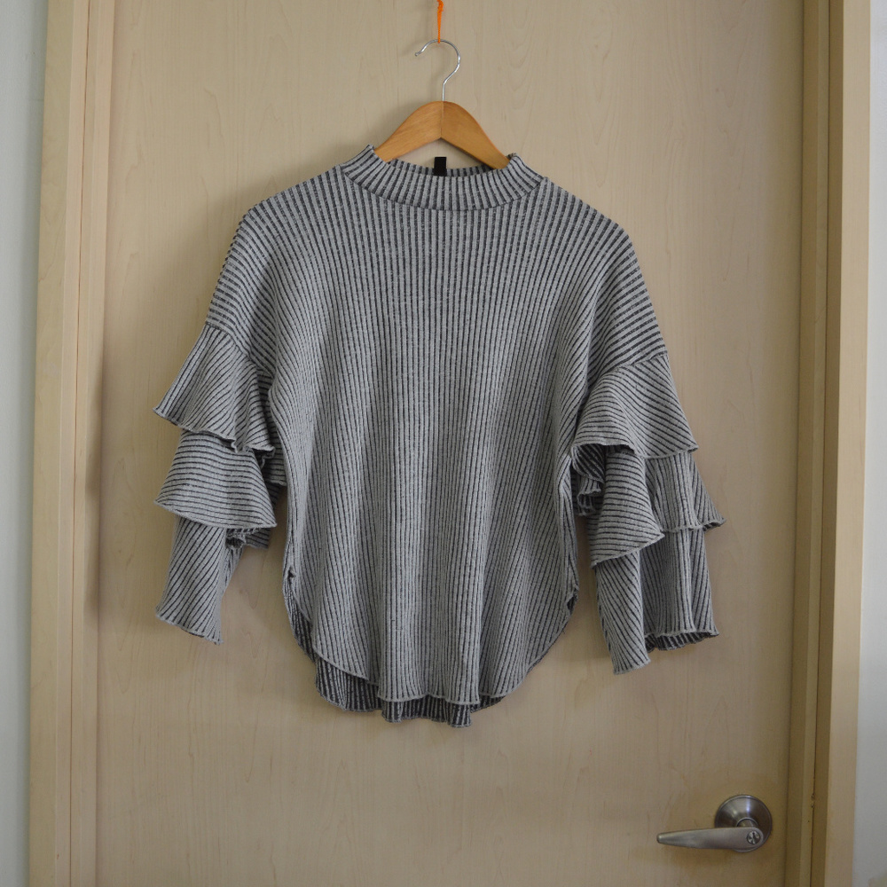 Cirana Flare Layered Sleeve Blouse-Women's S